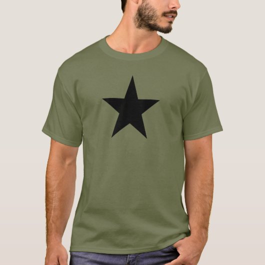 Black Star Green Army T-Shirt (Voorkant)
