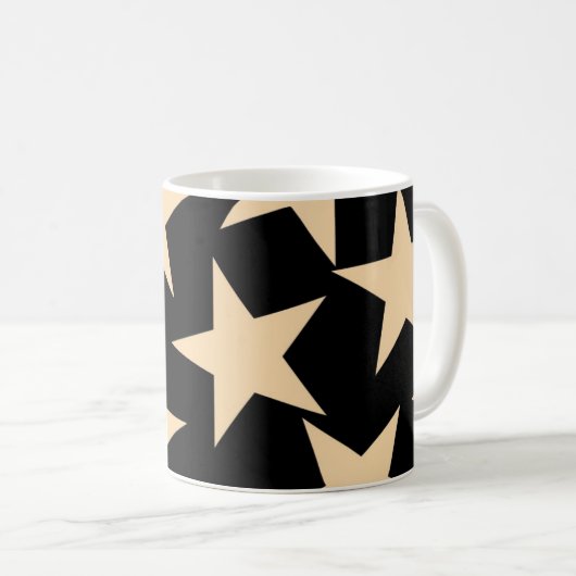 Black Star Hemelse Kosmische Koffie & Thee Cup Koffiemok (Voorkant rechts)