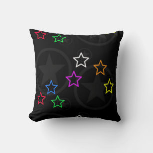 Black Star Pattern Pillow Kussen
