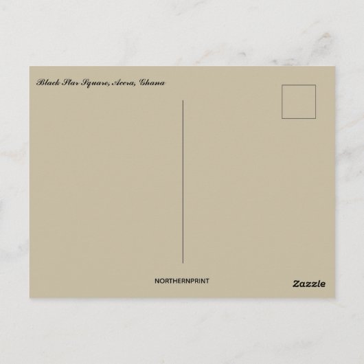 Black Star Square Accra Ghana Briefkaart (Achterkant)