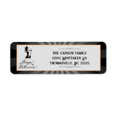 Black Starburst Witch Halloween Etiket (Voorkant)