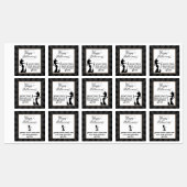 Black Starburst Witch Halloween Labels (Vel)