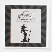 Black Starburst Witch Halloween Servet (Voorkant)