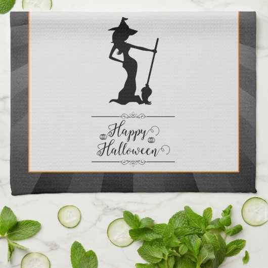 Black Starburst Witch Halloween Theedoek (Gevouwen)