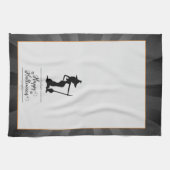 Black Starburst Witch Halloween Theedoek (Horizontaal)