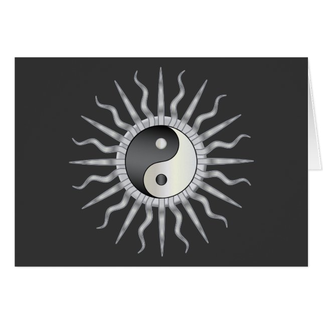 Black Starburst Yin Yang (Devant horizontal)