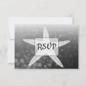 Black Starfish Oceanic Wedding Carte RSVP (Dos)