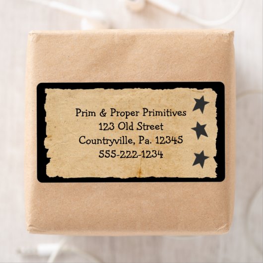 Black Stars Étiquette principal (En situation)