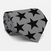 Black Stars Muster Stropdas (Opgerold)