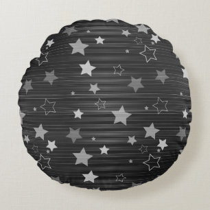 Black Stars Patroon Rond Kussen