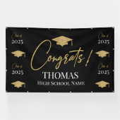 Black Step and repeat Graduation Backdrop banner  (Horizontaal)