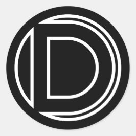 Black Sticker Cirkel D
