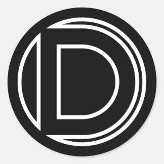 Black Sticker Cirkel D