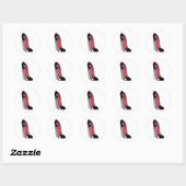 Black Stiletto Shoe Ronde Sticker (Vel)