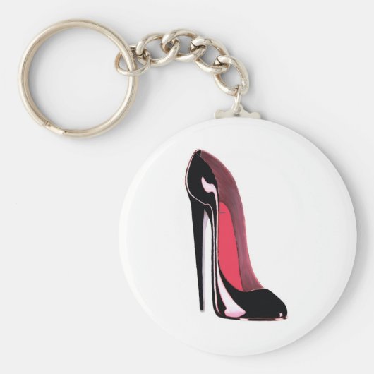 Black Stiletto Shoe Sleutelhanger (Voorkant)