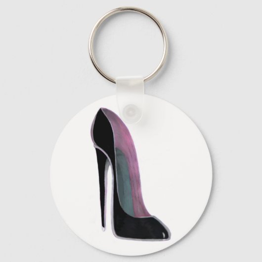 Black Stiletto Shoe Sleutelhanger (Voorkant)