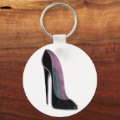 Black Stiletto Shoe Sleutelhanger (Voorkant)