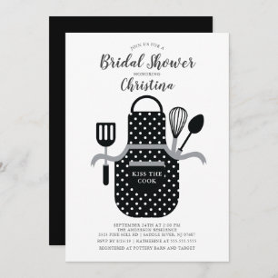 Black Stock de Kitchen Bridal Shower Invitation Kaart