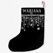 Black String Lights Kleine kerstkous Kleine Kerstsok (Achterkant)