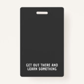 Black Stripe Homeschool Educator ID Badge (Dos)