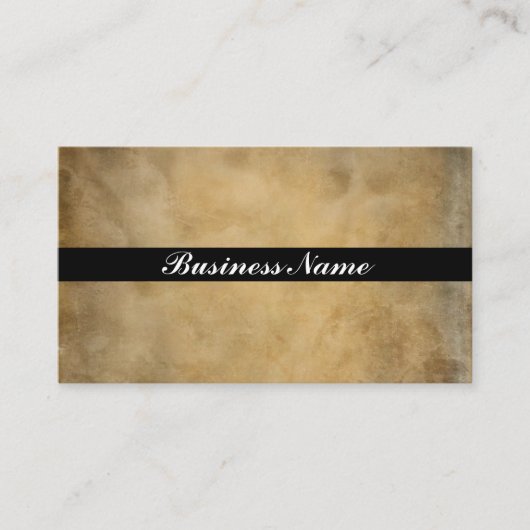 Black Stripe on an elegant Parchment Design Visitekaartje (Voorkant)
