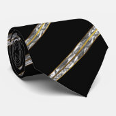 Black Stripe Stropdas (Opgerold)