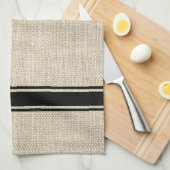 Black Striped Kitchen Towel Theedoek (Quarter Fold)