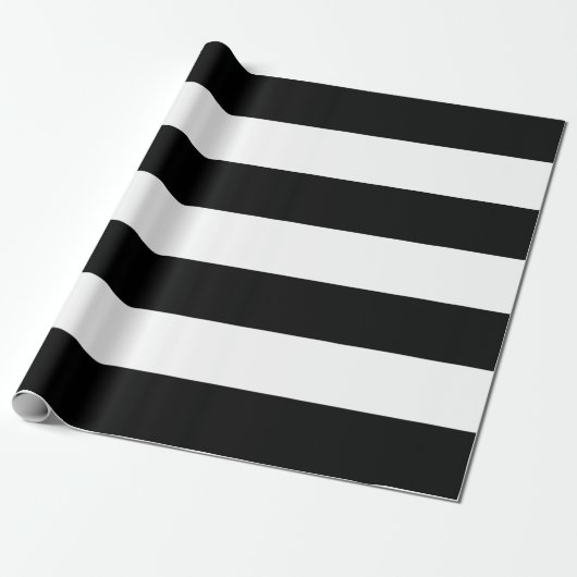 Black Stripes Cadeaupapier (Uitgerold)