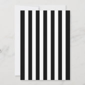 Black Stripes Little Fella Baby shower Invitation (Dos)