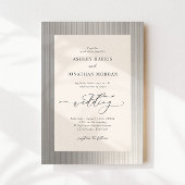 Black Stripes Old Money Wedding Invitation