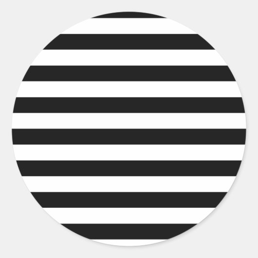 Black Stripes Ronde Sticker (Voorkant)