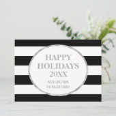 Black Stripes Silver Happy Vacances Cartes photos (Debout devant)