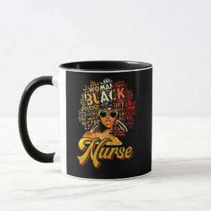 Black Strong Nurse Afro Melanin African American Mok