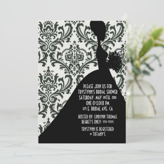 Black Stropdas Affair Kaart (Staand voorkant)