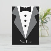 Black Stropdas Affair Kaart (Staand voorkant)