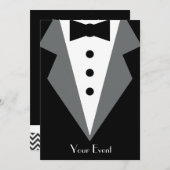 Black Stropdas Affair Kaart (Voorkant / Achterkant)