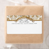 Black Stropdas Elegance 2 Golden Matching Address  Etiket (Insitu)