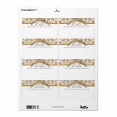 Black Stropdas Elegance 2 Golden Matching Address  Etiket (Full Sheet)