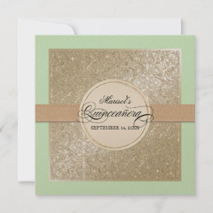 Black Stropdas Elegance, Champagne Cream Quinceane Kaart