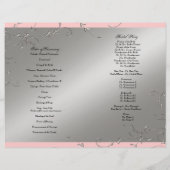 Black Stropdas Elegance, Silver Wedding Programs (Achterkant)