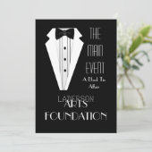 Black Stropdas Formele gebeurtenis Kaart (Staand voorkant)