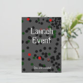 Black Stropdas Launch Event party Kaart (Staand voorkant)