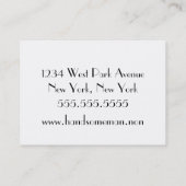 Black Stropdas Tuxedo Mannen Store Visitekaartje (Achterkant)