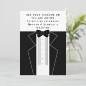 Black Stropdas Tuxedo Wedding Kaart (Staand voorkant)