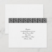 Black Stropdas Wedding-ontvangstkaart Kaart (Voorkant / Achterkant)