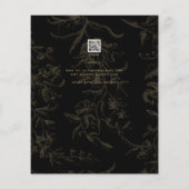 Black Stropdas Wedding Theme Gold Damask (Achterkant)
