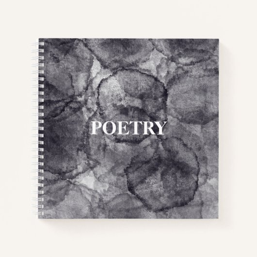 Black Stucco Poetry Journal Carnet (Devant)