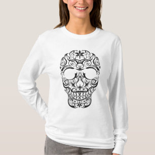 Black Stylied Skull T-Shirt
