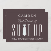 Black Suitup Serez-vous ma meilleure invitation (Devant / Derrière)