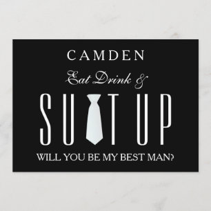 Black Suitup Wil je mijn Bestman zijn? Kaart